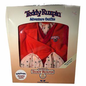 Teddy Ruxpin Adventure Sleeping Outfit Nightcap Robe Pajamas NIB Vintage 1985